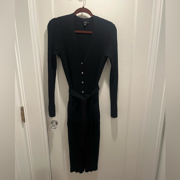 J.Crew Ribbed V-neck Sweater Dress - Picture 2 of 6